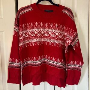 Tommy Hilfiger Red and White Holiday Sweater, Women’s size M